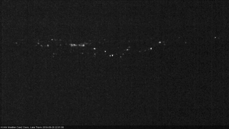 Lake Travis webcam, September 20, 2016 9:25 PM CT