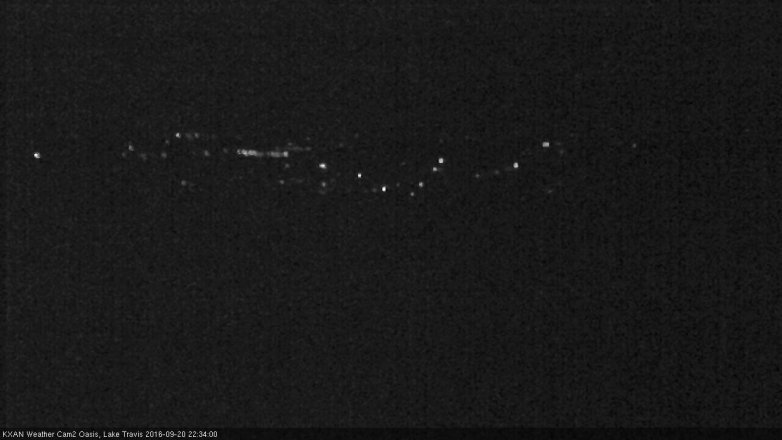 Lake Travis webcam, September 20, 2016 9:45 PM CT