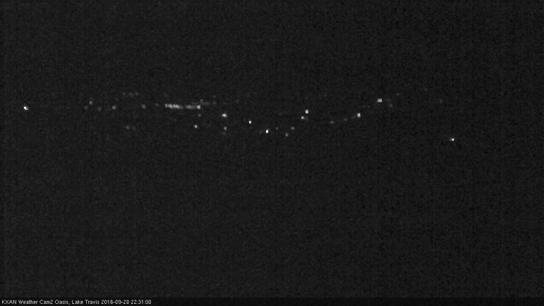 Lake Travis webcam, September 20, 2016 10:00 PM CT