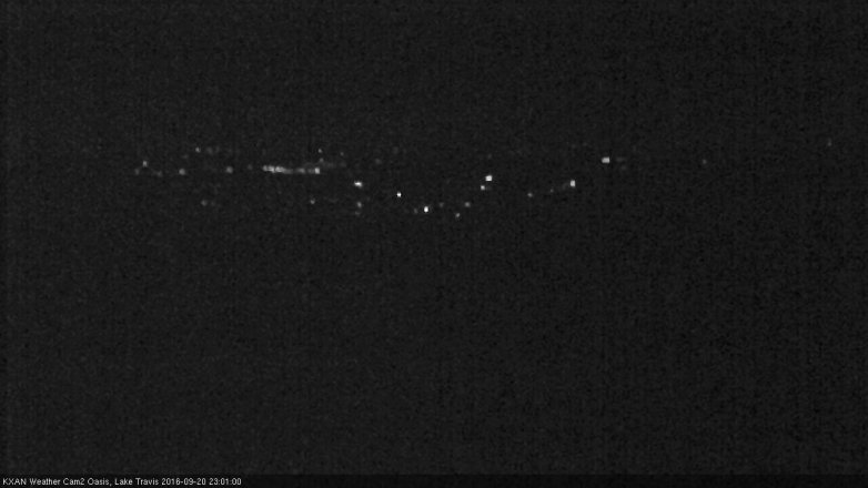 Lake Travis webcam, September 20, 2016 10:30 PM CT