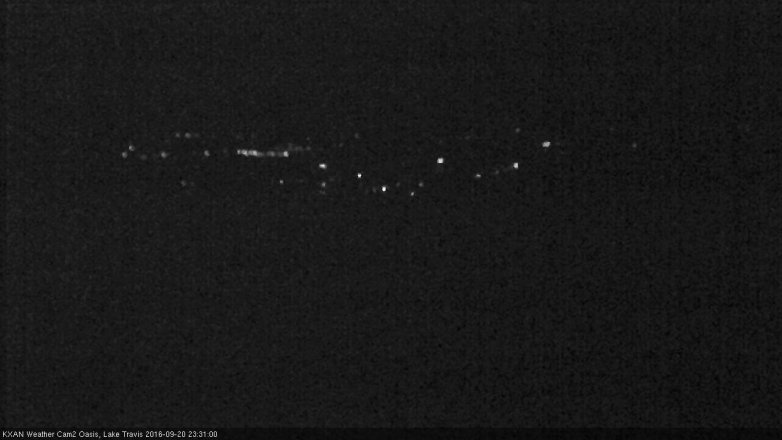 Lake Travis webcam, September 20, 2016 10:40 PM CT