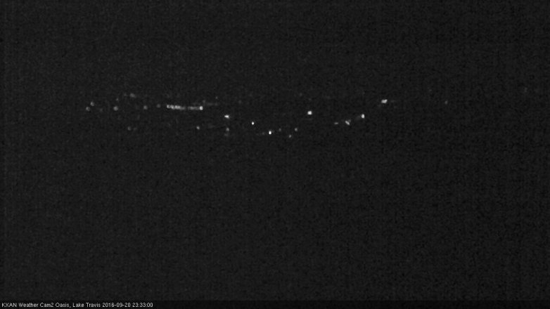 Lake Travis webcam, September 20, 2016 10:45 PM CT
