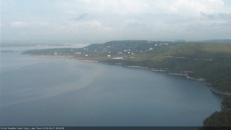 Lake Travis webcam, September 21, 2016 9:00 AM CT