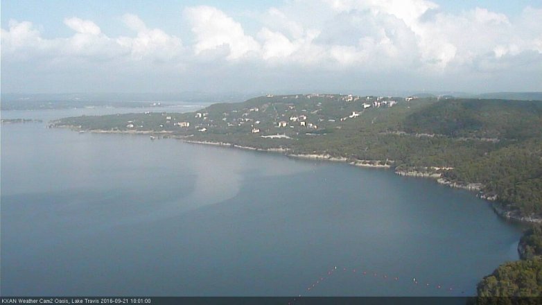 Lake Travis webcam, September 21, 2016 9:25 AM CT