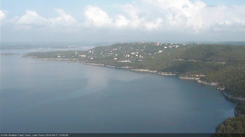 Lake Travis webcam, September 21, 2016 9:30 AM CT