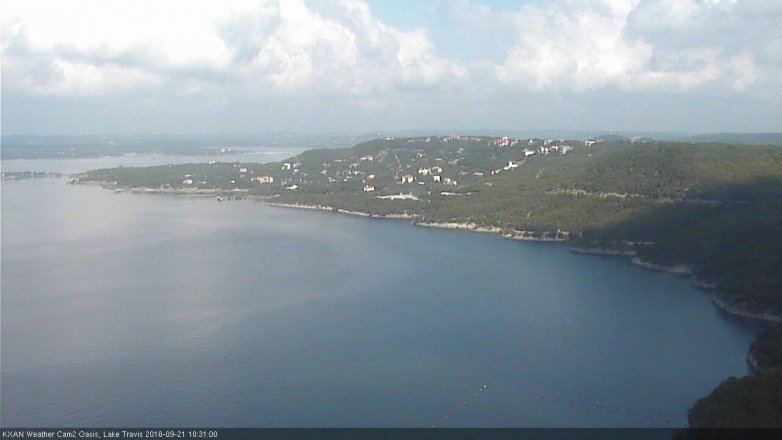 Lake Travis webcam, September 21, 2016 9:40 AM CT