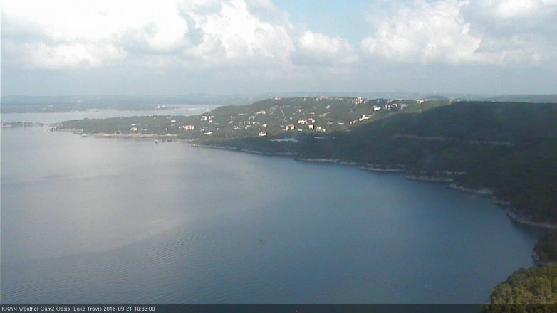 Lake Travis webcam, September 21, 2016 9:45 AM CT