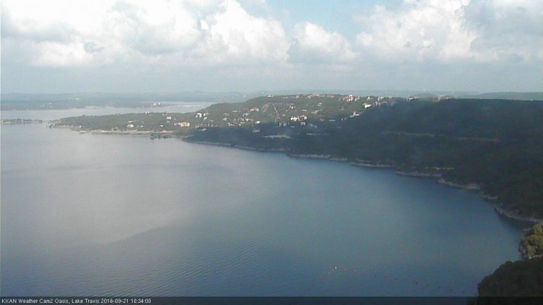 Lake Travis webcam, September 21, 2016 10:00 AM CT