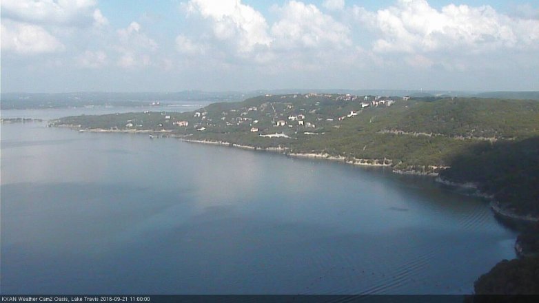 Lake Travis webcam, September 21, 2016 10:10 AM CT