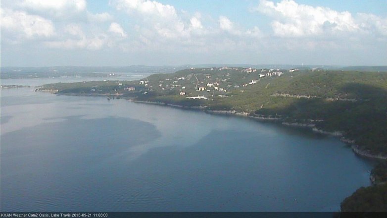 Lake Travis webcam, September 21, 2016 10:15 AM CT
