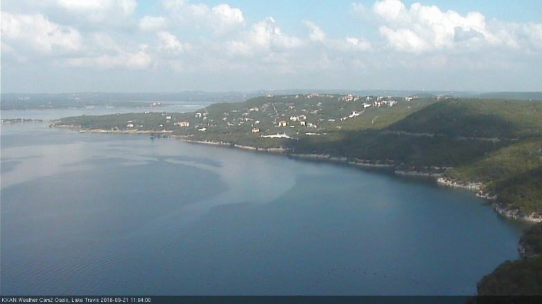Lake Travis webcam, September 21, 2016 10:30 AM CT