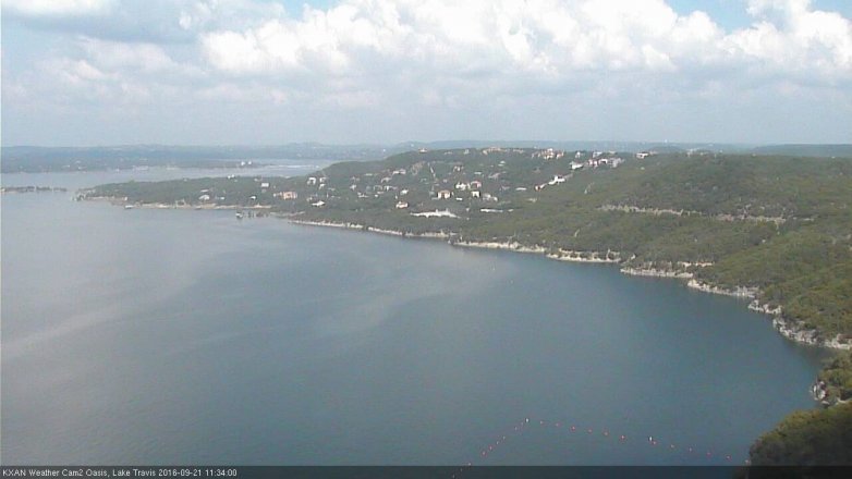 Lake Travis webcam, September 21, 2016 10:50 AM CT