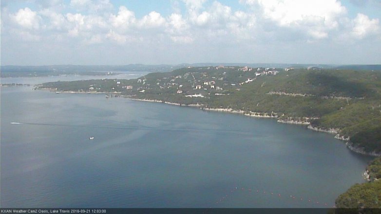 Lake Travis webcam, September 21, 2016 11:10 AM CT