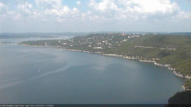 Lake Travis webcam, September 21, 2016 11:25 AM CT