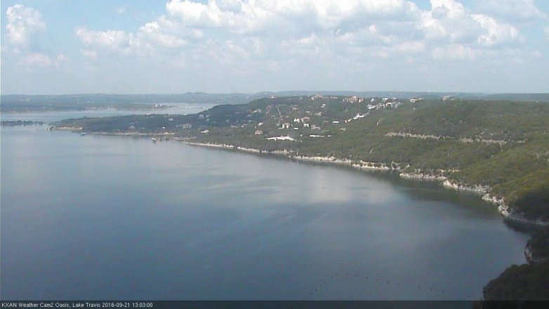Lake Travis webcam, September 21, 2016 12:15 PM CT