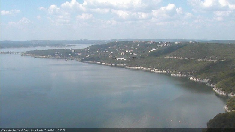 Lake Travis webcam, September 21, 2016 12:35 PM CT