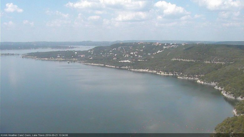 Lake Travis webcam, September 21, 2016 12:40 PM CT