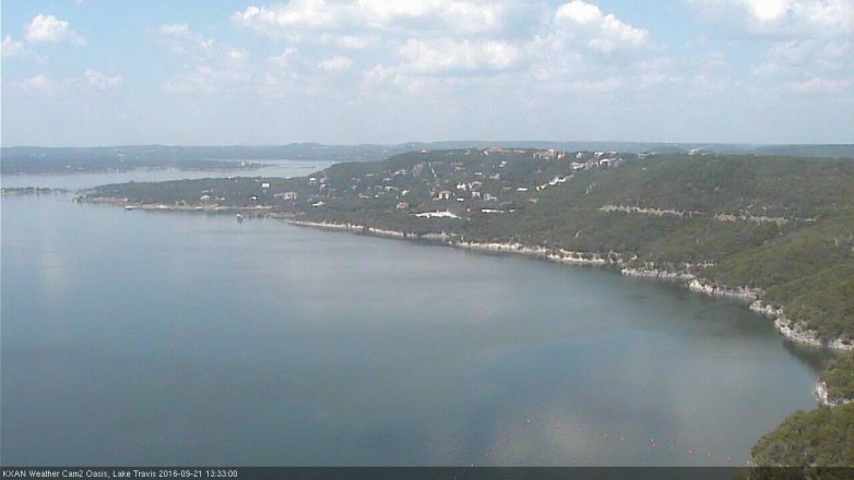 Lake Travis webcam, September 21, 2016 12:45 PM CT
