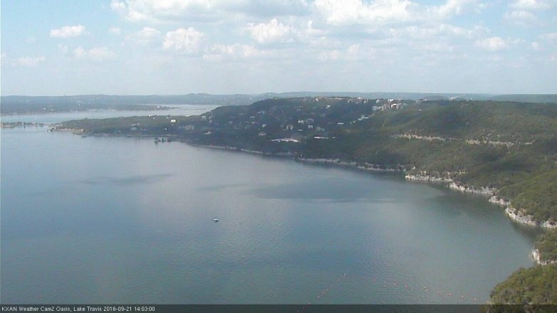 Lake Travis webcam, September 21, 2016 1:20 PM CT
