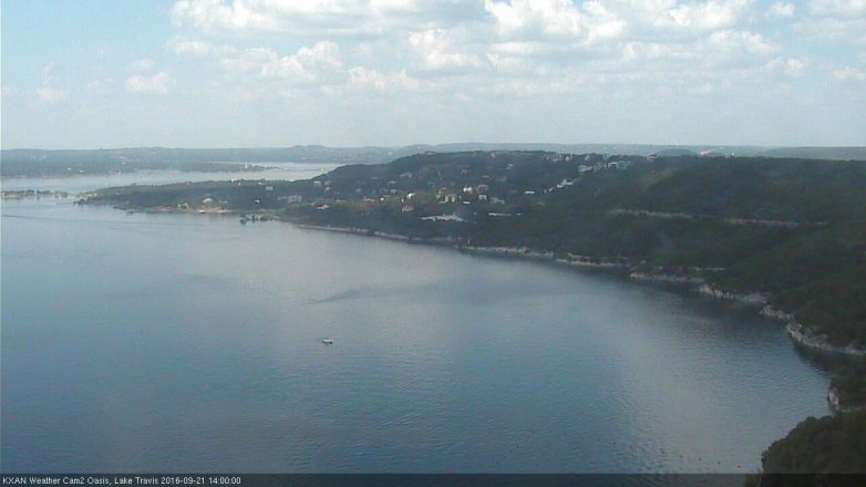 Lake Travis webcam, September 21, 2016 1:30 PM CT