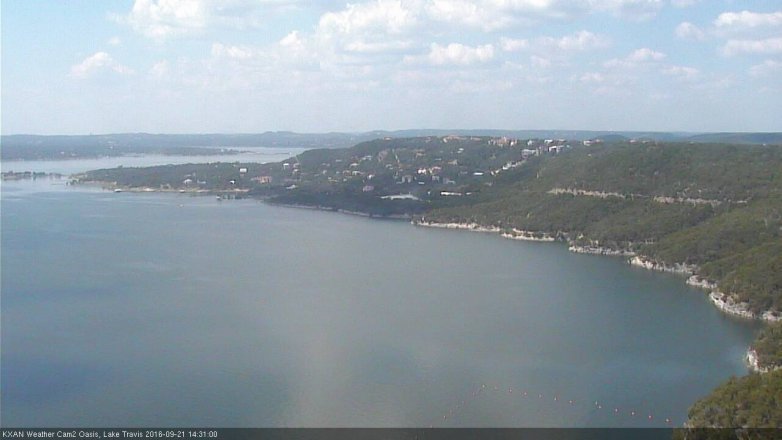 Lake Travis webcam, September 21, 2016 1:55 PM CT