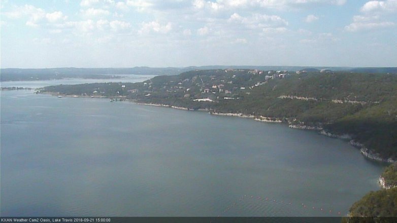 Lake Travis webcam, September 21, 2016 2:05 PM CT