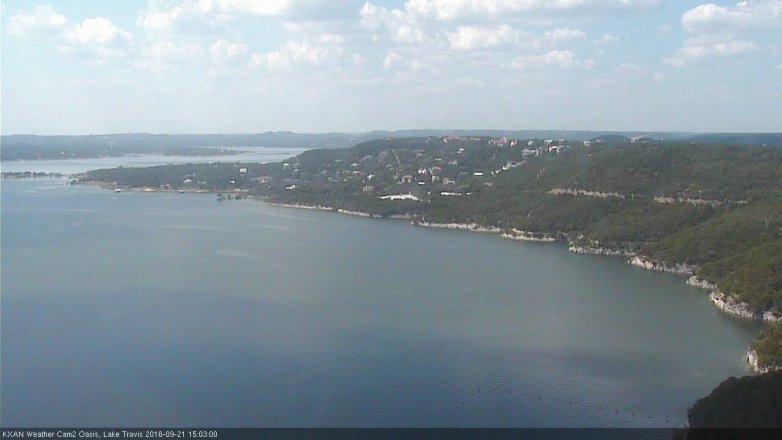 Lake Travis webcam, September 21, 2016 2:30 PM CT