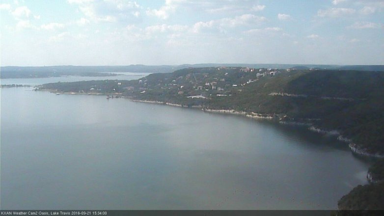 Lake Travis webcam, September 21, 2016 2:40 PM CT