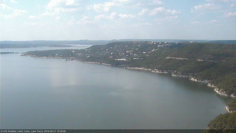 Lake Travis webcam, September 21, 2016 2:50 PM CT