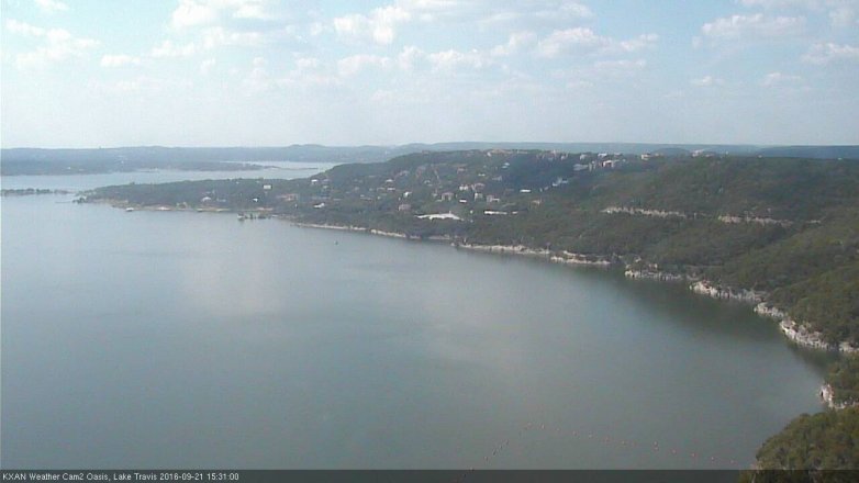 Lake Travis webcam, September 21, 2016 2:55 PM CT