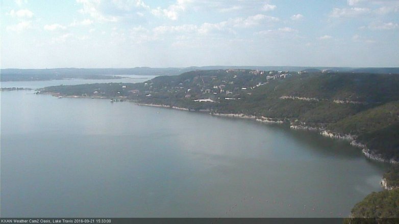 Lake Travis webcam, September 21, 2016 3:00 PM CT