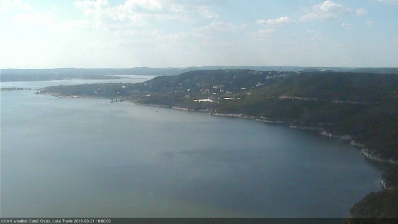 Lake Travis webcam, September 21, 2016 3:05 PM CT