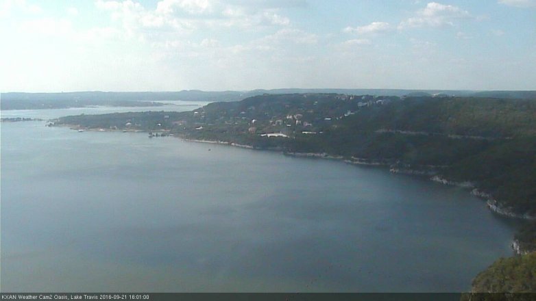 Lake Travis webcam, September 21, 2016 3:15 PM CT