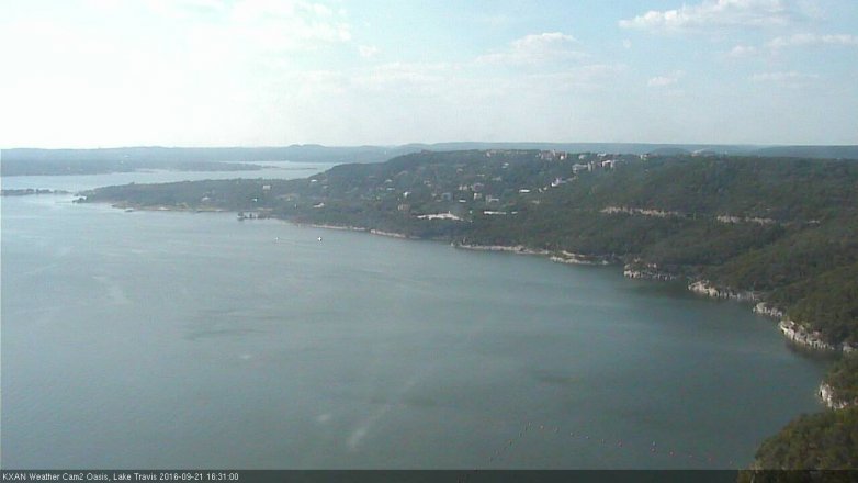Lake Travis webcam, September 21, 2016 3:35 PM CT