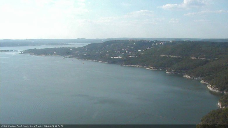 Lake Travis webcam, September 21, 2016 3:55 PM CT