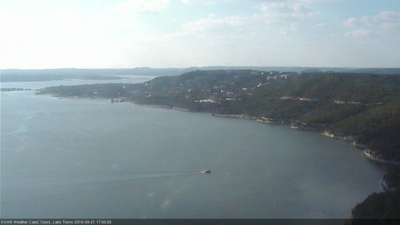 Lake Travis webcam, September 21, 2016 4:15 PM CT