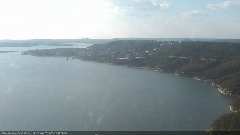Lake Travis webcam, September 21, 2016 4:35 PM CT