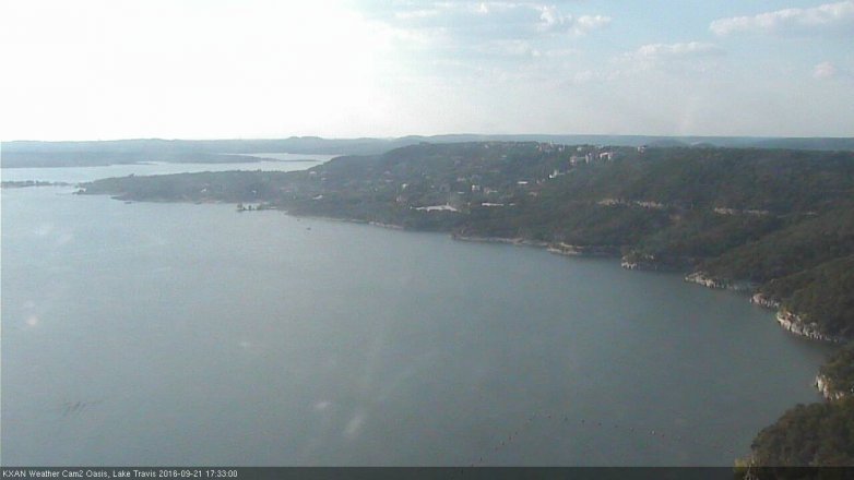 Lake Travis webcam, September 21, 2016 4:55 PM CT