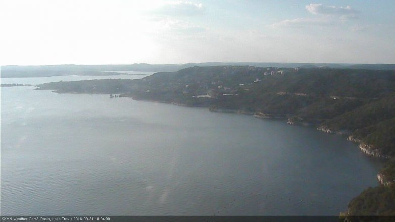 Lake Travis webcam, September 21, 2016 5:15 PM CT