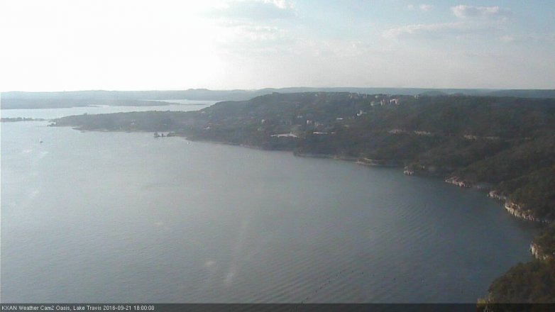 Lake Travis webcam, September 21, 2016 5:20 PM CT