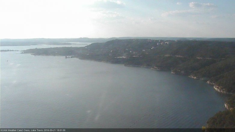 Lake Travis webcam, September 21, 2016 5:25 PM CT