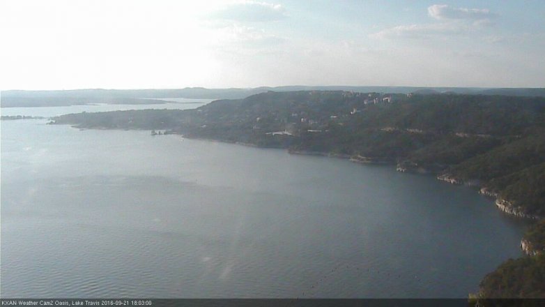 Lake Travis webcam, September 21, 2016 5:30 PM CT