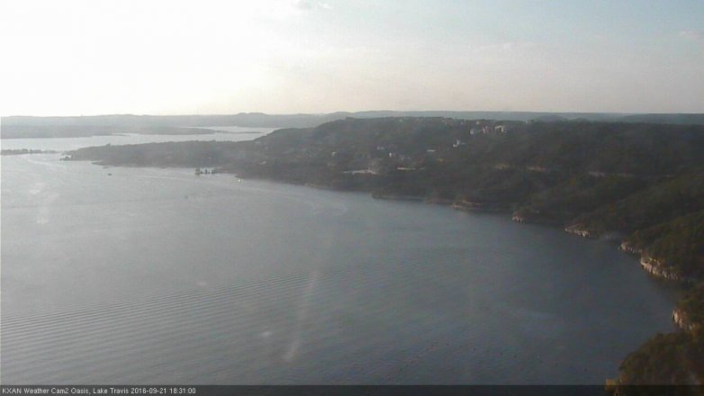 Lake Travis webcam, September 21, 2016 5:45 PM CT
