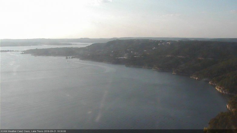 Lake Travis webcam, September 21, 2016 5:50 PM CT
