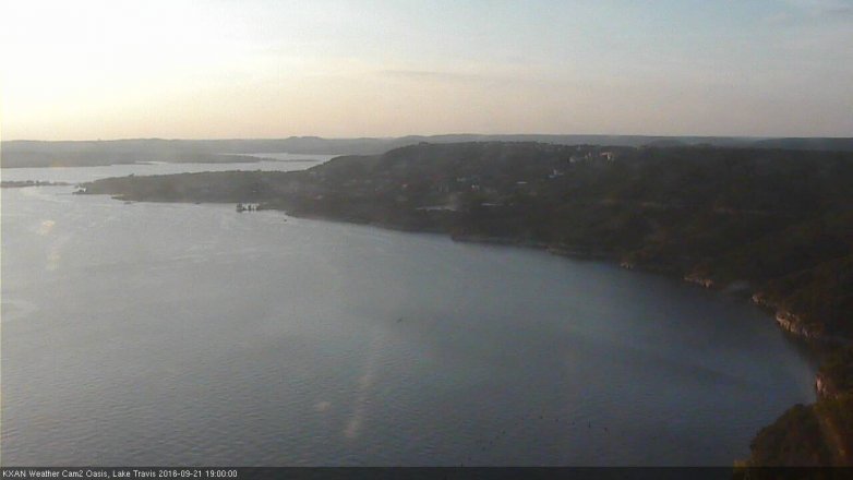 Lake Travis webcam, September 21, 2016 6:10 PM CT