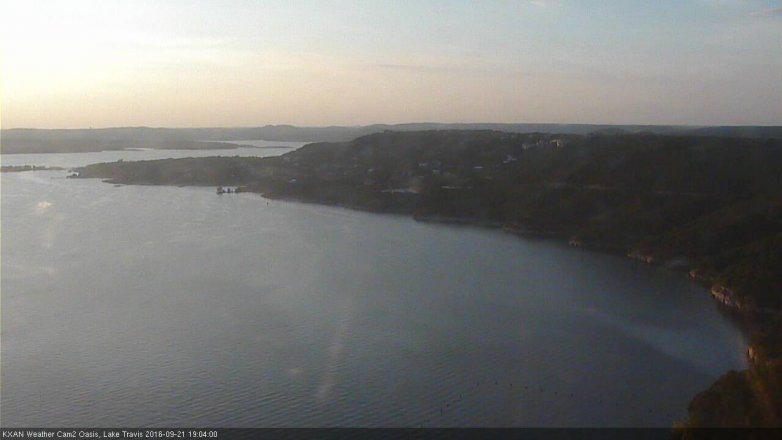 Lake Travis webcam, September 21, 2016 6:30 PM CT