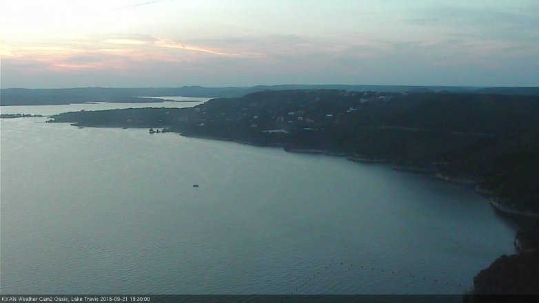 Lake Travis webcam, September 21, 2016 7:00 PM CT