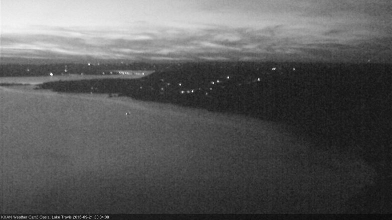 Lake Travis webcam, September 21, 2016 7:15 PM CT