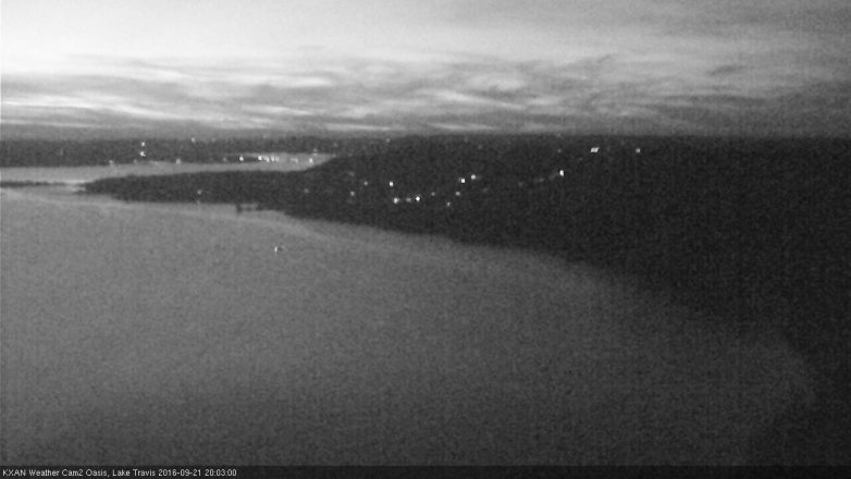 Lake Travis webcam, September 21, 2016 7:25 PM CT