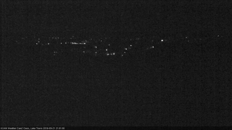 Lake Travis webcam, September 21, 2016 8:20 PM CT
